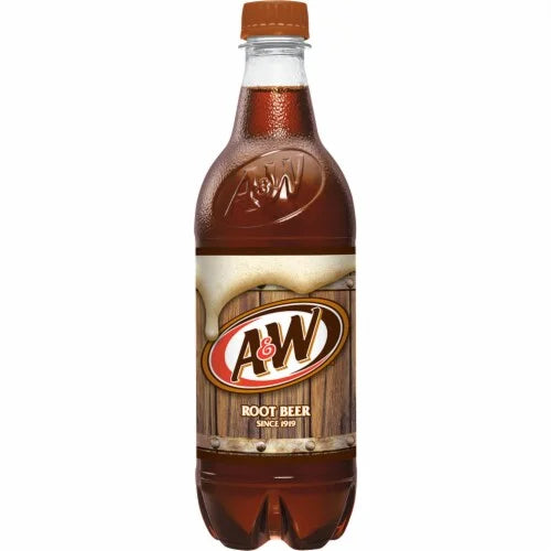 A&W Root Beer Soda Bottle