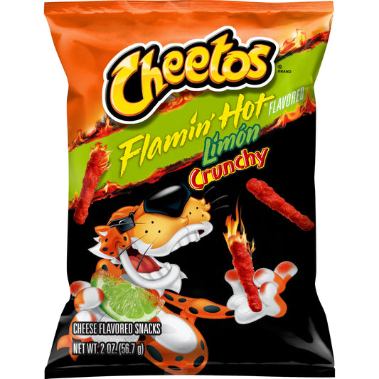 Cheetos Flamin Hot Limon Crunchy Cheetos 2 oz