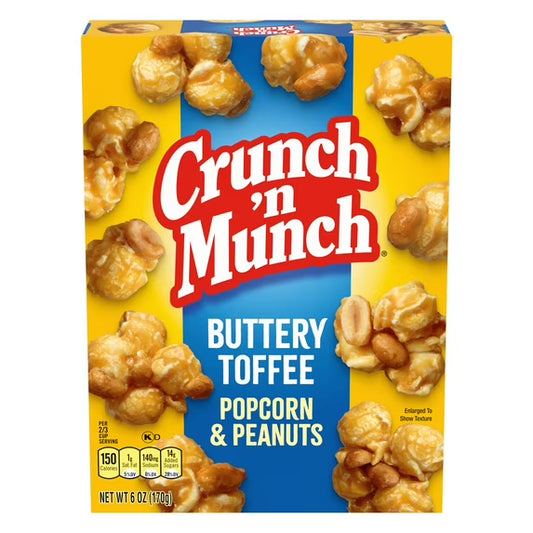 Crunch 'n Munch Buttery Toffee Popcorn N Peanut Box 6 oz