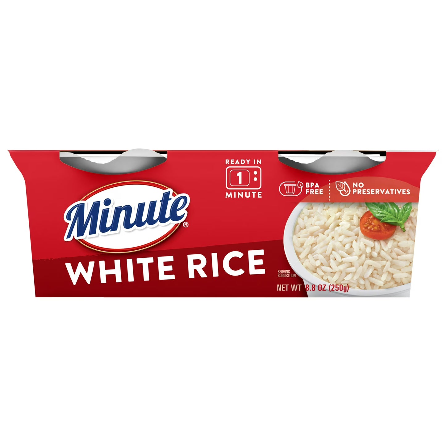 Minute White Rice, Microwaveable Rice Cups, Gluten Free, 8.8 oz