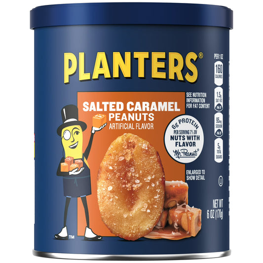 Planters Salted Caramel Peanuts 6 oz Cannister