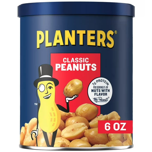 Planters Classic Peanuts 6 oz Cannister