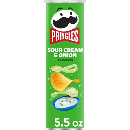 Pringles Sour Cream and Onion Potato Crisps Chips