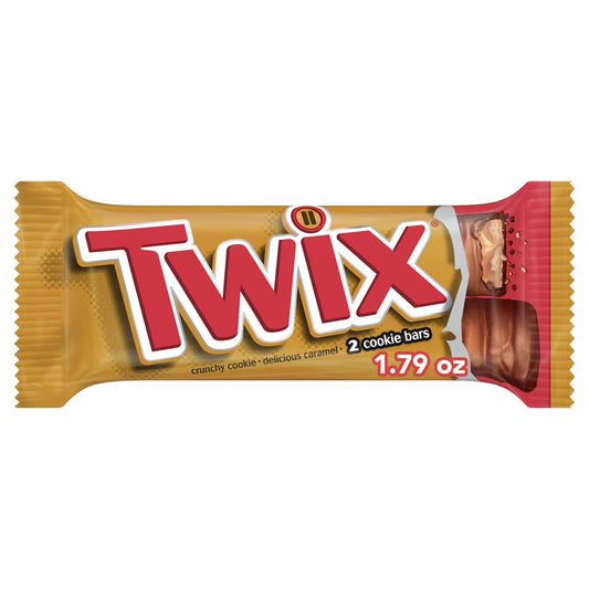 TWIX Caramel Cookie Milk Chocolate Candy Full Size Bars 1.79 oz