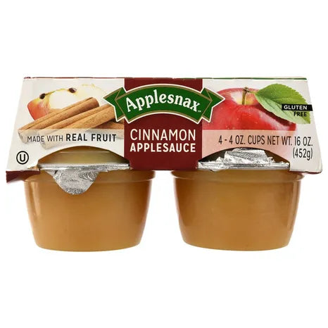 Applesnax Snacks Cinnamon Applesauce