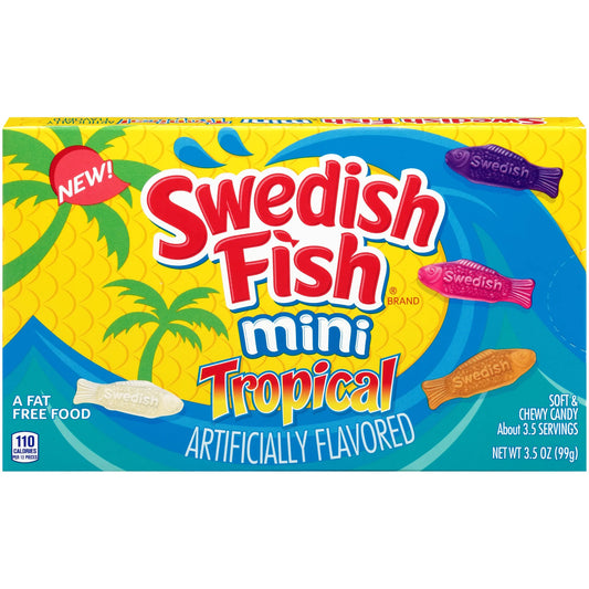 Swedish Fish Mini Tropical Soft & Chewy Candy - 3.5-oz. Theater Box